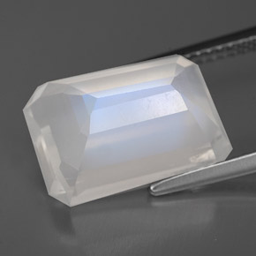 8.24캐럿 천연 블루 화이트 레인보우 문스톤, 투명한, 투명/반투명