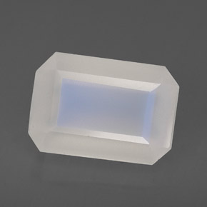6.93캐럿 천연 블루 화이트 레인보우 문스톤, 투명한, 13.6×9.5 mm, 투명/반투명