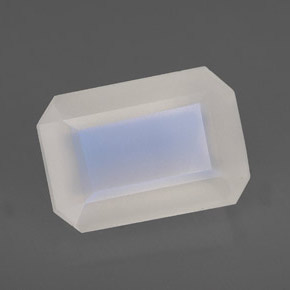 6.93캐럿 천연 블루 화이트 레인보우 문스톤, 투명한, 13.6×9.5 mm, 투명/반투명