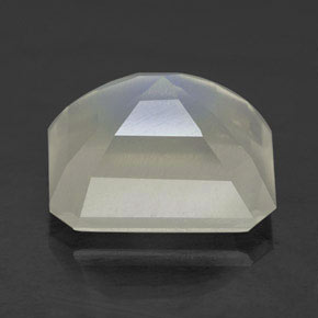 5.10캐럿 천연 블루 화이트 레인보우 문스톤, 투명한, 11.5×9.2 mm, 투명/반투명