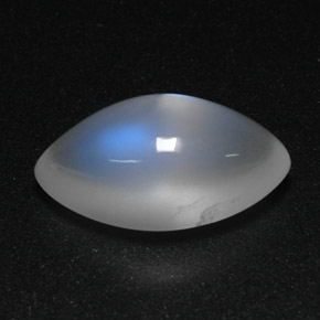 4.35캐럿 천연 블루 화이트 레인보우 문스톤, 투명한, 투명/반투명