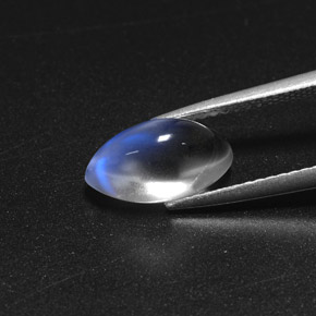 2.65캐럿 천연 블루 화이트 레인보우 문스톤, 마퀴즈, 11.1×6 mm, 투명한