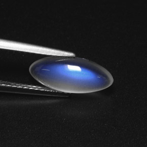 1.72캐럿 천연 블루 화이트 레인보우 문스톤, 투명한, 투명/반투명