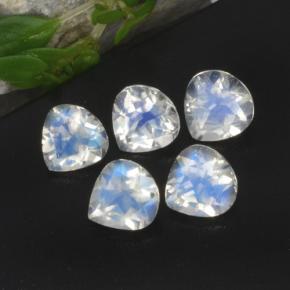 1.89캐럿 천연 푸르스름한 화이트 레인보우 문스톤 보석, 배 모양, 4.9×4.8 mm, 투명한