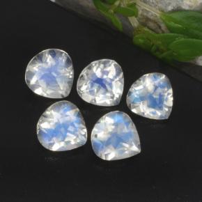 1.89캐럿 천연 푸르스름한 화이트 레인보우 문스톤 보석, 배 모양, 4.9×4.8 mm, 투명한