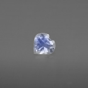 0.29캐럿 천연 블루 화이트 레인보우 문스톤, 하트 모양, 4.8×4.8 mm, 투명한