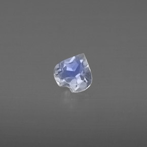 0.29캐럿 천연 블루 화이트 레인보우 문스톤, 하트 모양, 4.8×4.8 mm, 투명한
