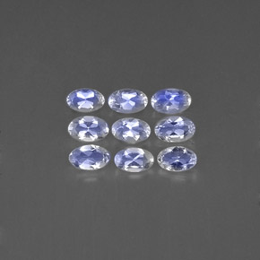 캐럿 천연 블루 화이트 레인보우 문스톤 보석, 타원형 컷, VVS-VS