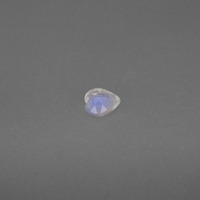 0.13캐럿 천연 블루 화이트 레인보우 문스톤, 하트 모양, 3.6×3.5 mm, 투명한