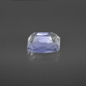 1.82캐럿 천연 화이트 블루 레인보우 문스톤, 에메랄드 컷, 8.3×6.4 mm, VS