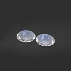 캐럿 천연 블루 화이트 레인보우 문스톤 보석, 타원형 컷, 8.1×6.2 mm, VS