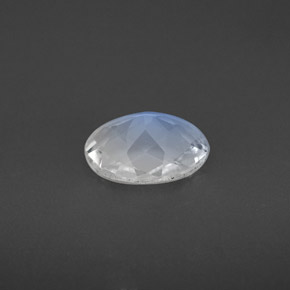 1.05캐럿 천연 블루 화이트 레인보우 문스톤, 타원형 컷, 8×6.1 mm, VS