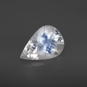 1.40캐럿 천연 블루 화이트 레인보우 문스톤, 배 모양, 9.9×6.9 mm, VS