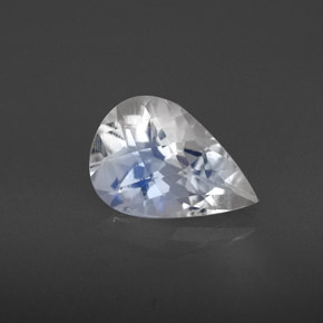 1.40캐럿 천연 블루 화이트 레인보우 문스톤, 배 모양, 9.9×6.9 mm, VS