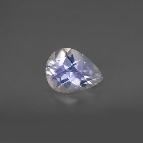 1.26캐럿 천연 블루 화이트 레인보우 문스톤, 배 모양, 8.8×6.8 mm, VS