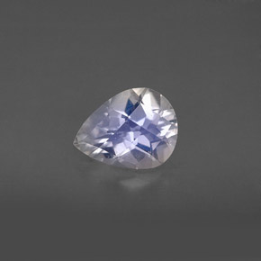1.26캐럿 천연 블루 화이트 레인보우 문스톤, 배 모양, 8.8×6.8 mm, VS