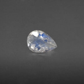 0.79캐럿 천연 블루 화이트 레인보우 문스톤, 배 모양, 8.2×5.9 mm, VS