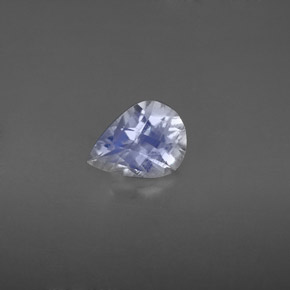 0.86캐럿 천연 블루 화이트 레인보우 문스톤, 배 모양, 8×6 mm, VS