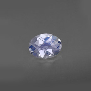 1.05캐럿 천연 블루 화이트 레인보우 문스톤, 타원형 컷, 8×6.1 mm, VS