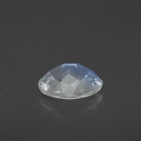 1.06캐럿 천연 블루 화이트 레인보우 문스톤, 타원형 컷, 8.1×6.2 mm, 투명한