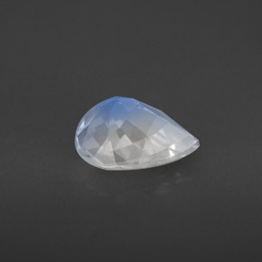 1.28캐럿 천연 블루 화이트 레인보우 문스톤, 배 모양, 8.8×6.7 mm, VS