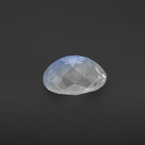 1.34캐럿 천연 블루 화이트 레인보우 문스톤, 타원형 컷, 8×6 mm, VS