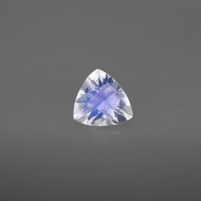 0.83캐럿 천연 블루 화이트 레인보우 문스톤, 트릴리언, 6.9×6.8 mm, VS