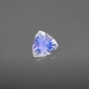 0.83캐럿 천연 블루 화이트 레인보우 문스톤, 트릴리언, 6.9×6.8 mm, VS