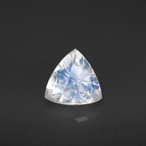 1.20캐럿 천연 블루 화이트 레인보우 문스톤, 트릴리언, 7.2×7 mm, VS