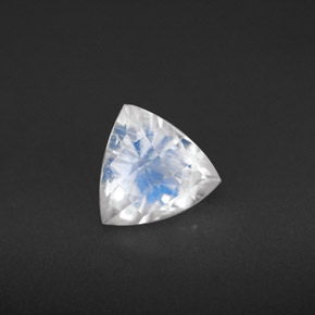 1.20캐럿 천연 블루 화이트 레인보우 문스톤, 트릴리언, 7.2×7 mm, VS
