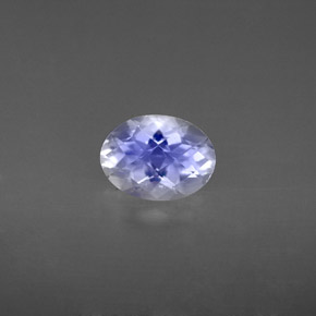 1.10캐럿 천연 블루 화이트 레인보우 문스톤, 타원형 컷, 7.8×5.8 mm, VS