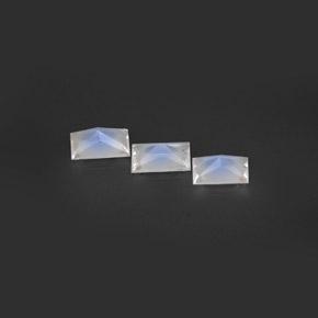1.39캐럿 천연 푸르스름한 화이트 레인보우 문스톤 보석, 바게트, 6.2×4 mm, VS