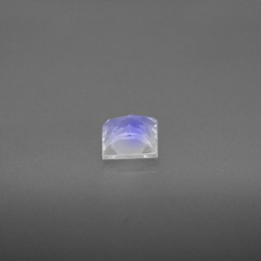 0.57캐럿 천연 블루 화이트 레인보우 문스톤, 스퀘어, 5×4.9 mm, VS