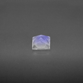 0.62캐럿 천연 블루 화이트 레인보우 문스톤, 스퀘어, 5×4.9 mm, VS