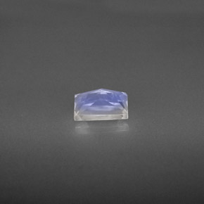 0.64캐럿 천연 블루 화이트 레인보우 문스톤, 바게트, 6.1×4.1 mm, VS
