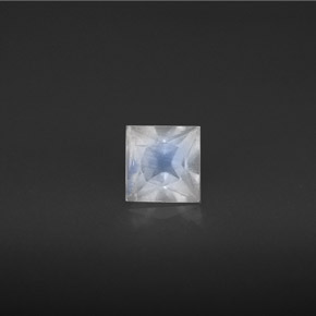 0.56캐럿 천연 블루 화이트 레인보우 문스톤, 바게트, 5×4.9 mm, VS