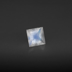 0.56캐럿 천연 블루 화이트 레인보우 문스톤, 바게트, 5×4.9 mm, VS