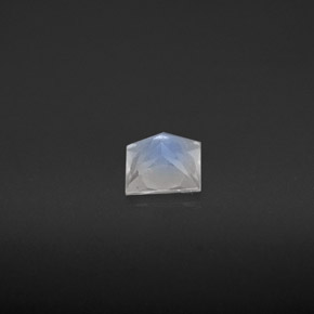 0.56캐럿 천연 블루 화이트 레인보우 문스톤, 바게트, 5×4.9 mm, VS