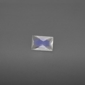 0.51캐럿 천연 블루 화이트 레인보우 문스톤, 바게트, 5.9×4 mm, VS