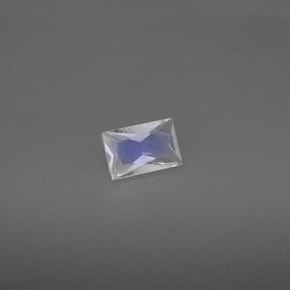 0.51캐럿 천연 블루 화이트 레인보우 문스톤, 바게트, 5.9×4 mm, VS