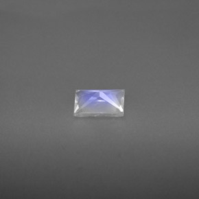 0.51캐럿 천연 블루 화이트 레인보우 문스톤, 바게트, 5.9×4 mm, VS