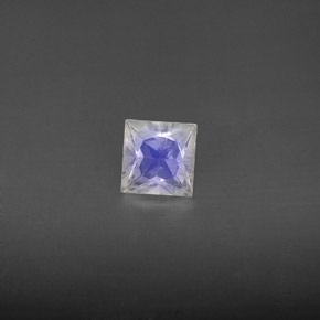 0.59캐럿 천연 블루 화이트 레인보우 문스톤, 스퀘어, 5.2×5.1 mm, VS-SI