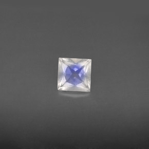 0.56캐럿 천연 블루 화이트 레인보우 문스톤, 스퀘어, 5×5 mm, VS