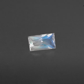 0.23캐럿 천연 블루 화이트 레인보우 문스톤, 바게트, 4.9×2.9 mm, VS