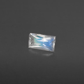 0.23캐럿 천연 블루 화이트 레인보우 문스톤, 바게트, 4.9×2.9 mm, VS