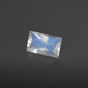 0.42캐럿 천연 블루 화이트 레인보우 문스톤, 바게트, VS