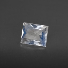 0.49캐럿 천연 블루 화이트 레인보우 문스톤, 바게트, 5.7×4.7 mm, VS