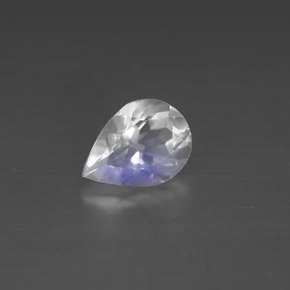 0.95캐럿 천연 블루 화이트 레인보우 문스톤, 배 모양, 8.2×6 mm, VS