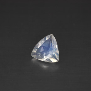 0.52캐럿 천연 블루 화이트 레인보우 문스톤, 트릴리언, 6.1×6 mm, VS