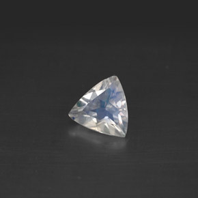 0.57캐럿 천연 블루 화이트 레인보우 문스톤, 트릴리언, 6.4×6.2 mm, VS